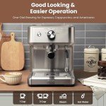 Gevi EzBru Barista Espresso Machine with Milk Frother
