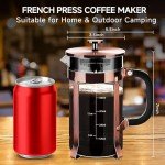 YMMIND 21oz Stainless Steel French Press Coffee Maker