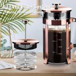 YMMIND 21oz Stainless Steel French Press Coffee Maker