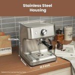 Gevi EzBru Barista Espresso Machine with Milk Frother