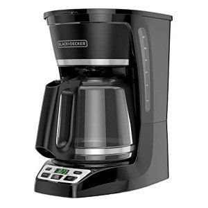 BLACK+DECKER 12-Cup Programmable Coffee Maker, Black