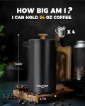 Poliviars Vintage French Press Coffee Maker, 34 Oz