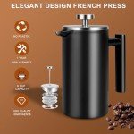 SZHETEFU 100 ml French Press – Insulated Stainless Steel