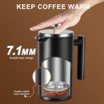 SZHETEFU 100 ml French Press – Insulated Stainless Steel