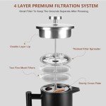 SZHETEFU 100 ml French Press – Insulated Stainless Steel