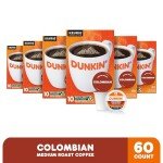 Dunkin' Colombian Medium Roast Coffee K-Cups, 60 Pods