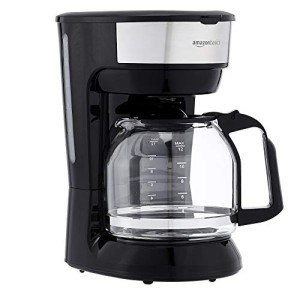 12-Cup Coffee Maker with Reusable Filter, Black & Stainless Steel