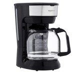 12-Cup Coffee Maker with Reusable Filter, Black & Stainless Steel