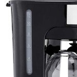 12-Cup Coffee Maker with Reusable Filter, Black & Stainless Steel
