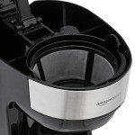 12-Cup Coffee Maker with Reusable Filter, Black & Stainless Steel