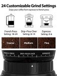 Aromaster Electric Burr Coffee Grinder with 24 Settings