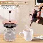 French Press Coffee & Tea Maker – 1000ml Rose Gold