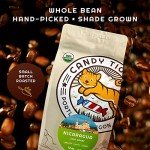 Whole Bean Coffee - Organic - Low Acid - Light Roast - Single Origin - 100% Arabica - Nicaraguan Coffee Beans. Direct Trade - Shade-grown - Gourmet Coffee - 12 oz