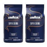 Lavazza Super Crema Whole Bean Coffee Blend, Medium Espresso Roast, 4.4 .lbs, 2 Pack