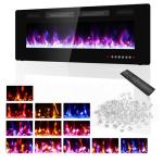 BREEZEHEAT 50" Electric Wall-Mounted Fireplace with Remote