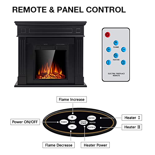 Cowsar 44" Electric Fireplace with Wooden Mantel