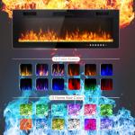 LEMBERI 50" Recessed Electric Fireplace with Remote