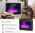 Electric Fireplace Insert with Remote Control and Timer