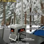 DANCHEL Portable Outdoor Wood Stove with Glass