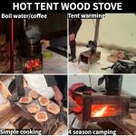 DANCHEL Portable Outdoor Wood Stove with Glass