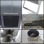 DANCHEL Portable Outdoor Wood Stove with Glass