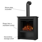 Real Flame Black Hollis Electric Fireplace with Remote
