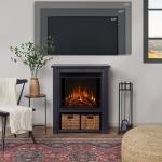 Real Flame Black Hollis Electric Fireplace with Remote