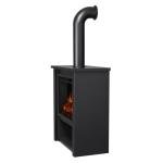 Real Flame Black Hollis Electric Fireplace with Remote