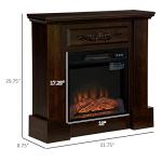 HOMCOM 32" Electric Fireplace with Remote Control