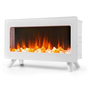 Small Electric Fireplace with Realistic LED Flames