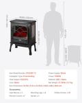 VEVOR 25.5 Inch Portable Electric Fireplace Heater