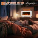 Small Electric Fireplace with Realistic LED Flames