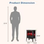 DUMOS 26" Electric Fireplace Stove with Remote
