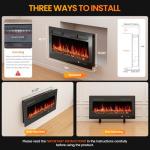 36” Electric Fireplace Insert with Remote Control