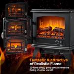 ROVSUN 20'' Electric Fireplace Stove with Heater