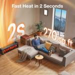 Air Choice 33” Electric Fireplace Heater with Remote