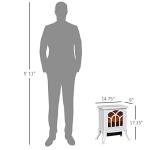 HOMCOM 17" Electric Fireplace Stove with Logs