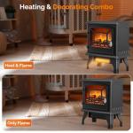 ROVSUN 20'' Electric Fireplace Stove with Heater
