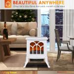 HOMCOM 17" Electric Fireplace Stove with Logs