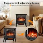 ZAFRO Electric Fireplace Stove with Realistic Flame