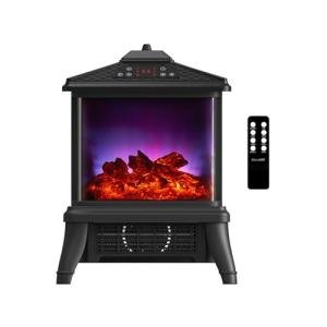 18-Inch Freestanding Electric Fireplace with Realistic Flames