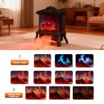 18-Inch Freestanding Electric Fireplace with Realistic Flames