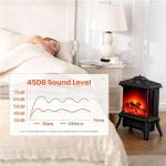 18-Inch Freestanding Electric Fireplace with Realistic Flames