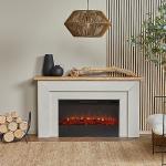 Real Flame Malie 68" Electric Fireplace with Mantel
