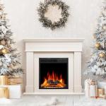 43" Electric Fireplace TV Stand with Mantel