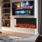 36-Inch 3-Sided Electric Fireplace with Remote