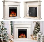 43" Electric Fireplace TV Stand with Mantel