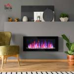 HOMCOM 41" Wall-Mounted Electric Fireplace with Remote