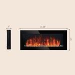 HOMCOM 41" Wall-Mounted Electric Fireplace with Remote