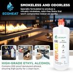 ECOHEAT Smokeless Bio-Ethanol Fireplace Fuel 3-Pack